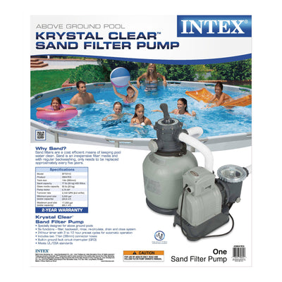 INTEX Krystal Clear Above Ground Swimming Pool Filter Pump (For Parts)