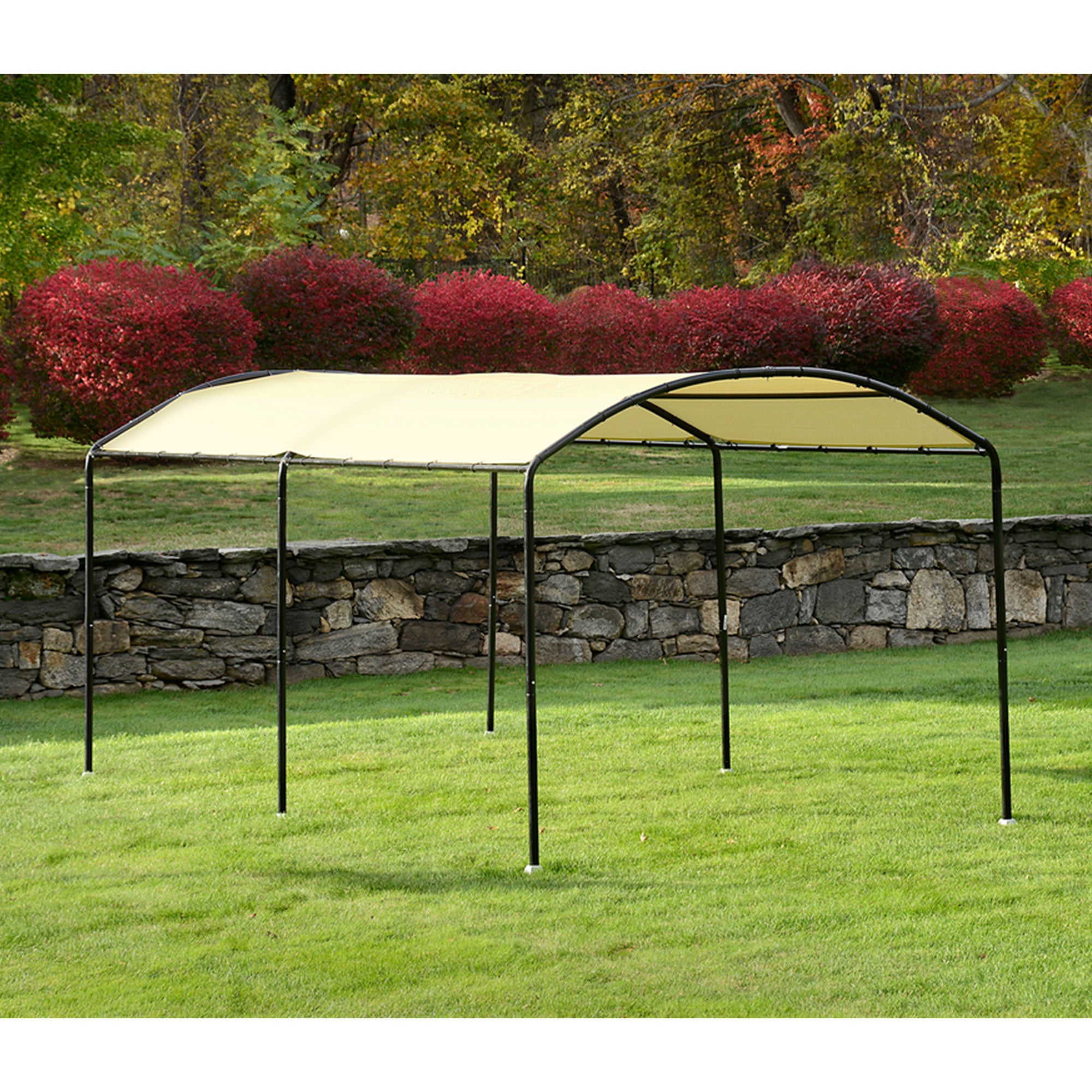 ShelterLogic Outdoor Monarc Waterproof Sun Protectant Gazebo Canopy, Sandstone
