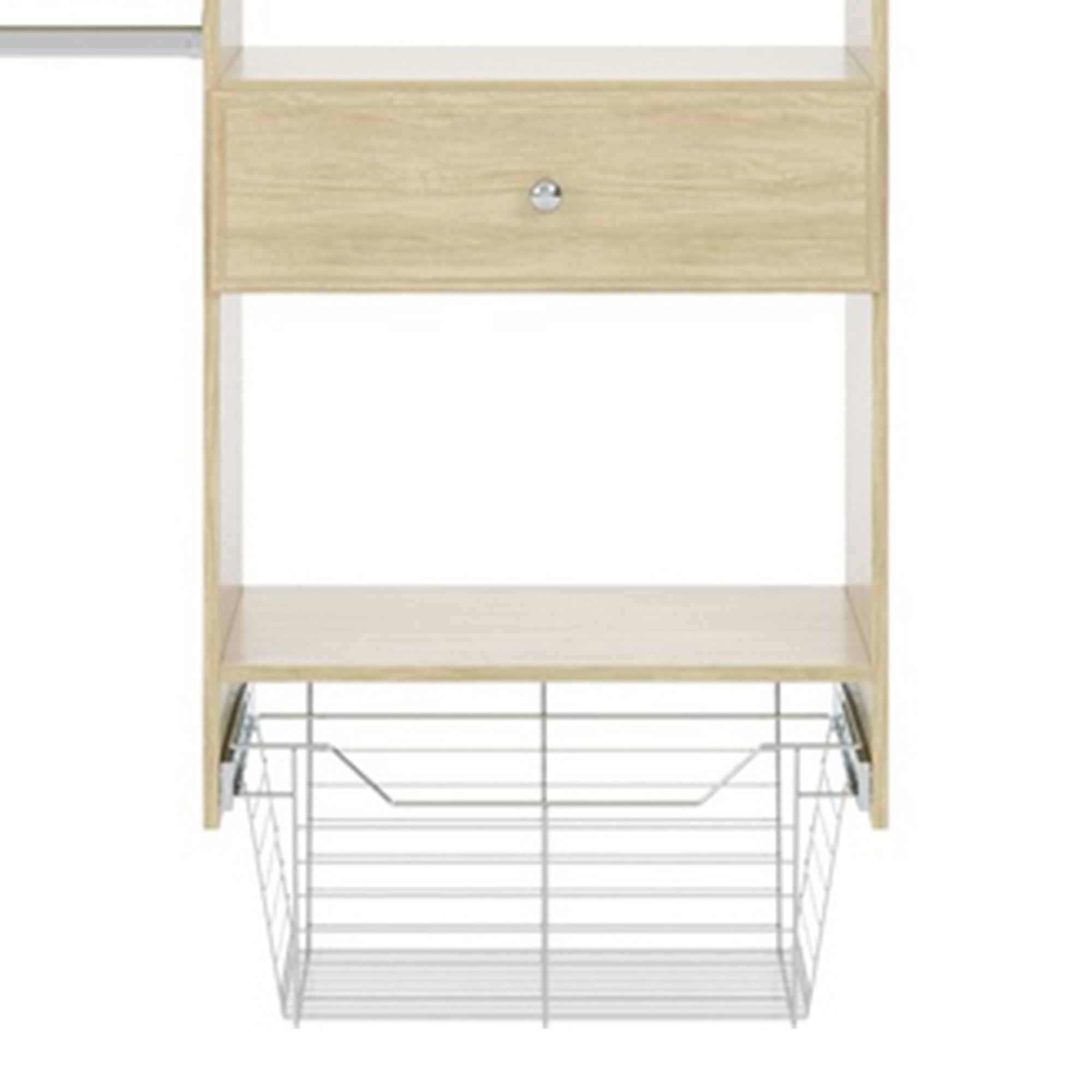 Easy Track Kids Convertible Closet Shelf & Drawer Organizer System, Honey Blonde