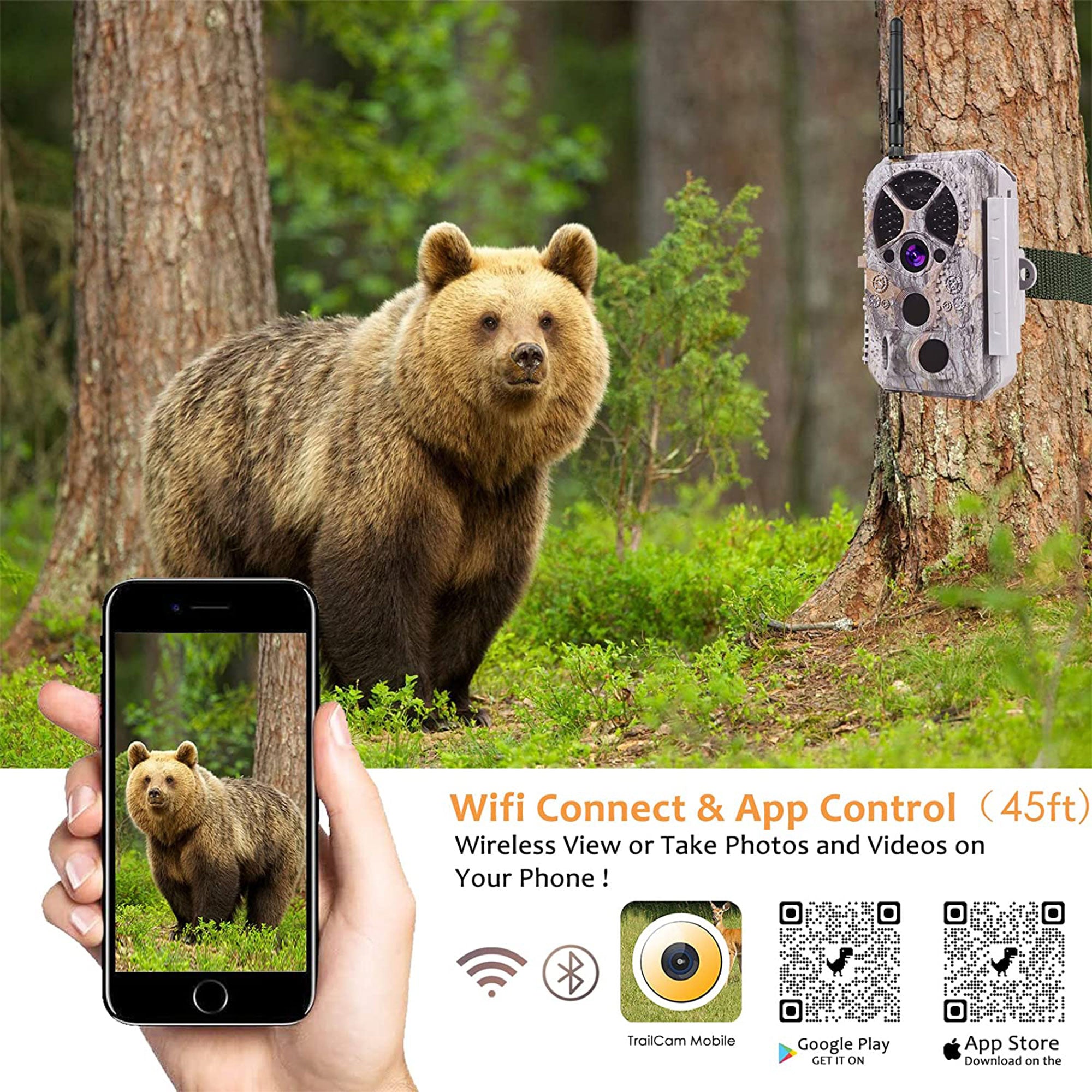 BlazeVideo Wireless Waterproof Night Vision Game Camera with Wide Angle Lens