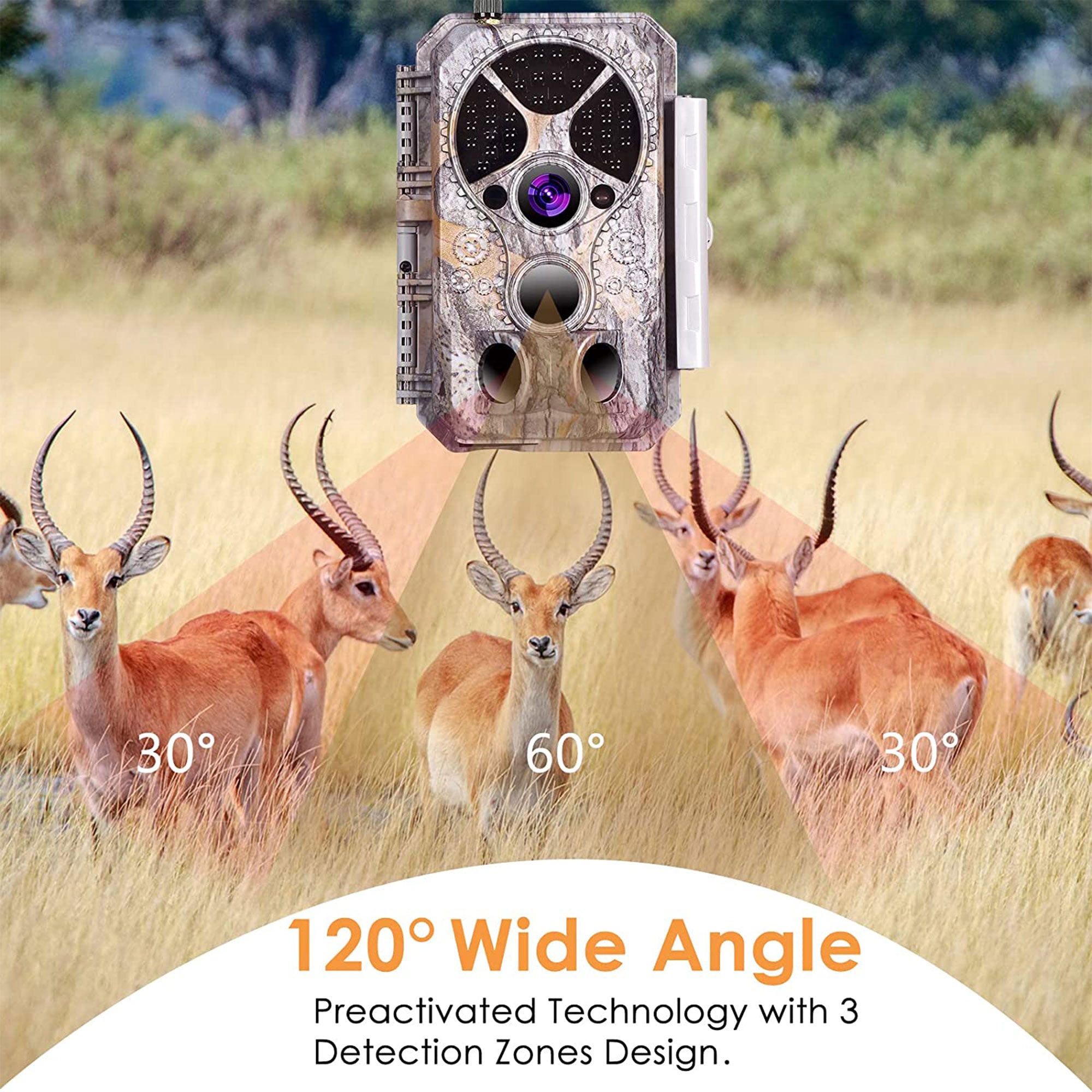 BlazeVideo Wireless Waterproof Night Vision Game Camera with Wide Angle Lens