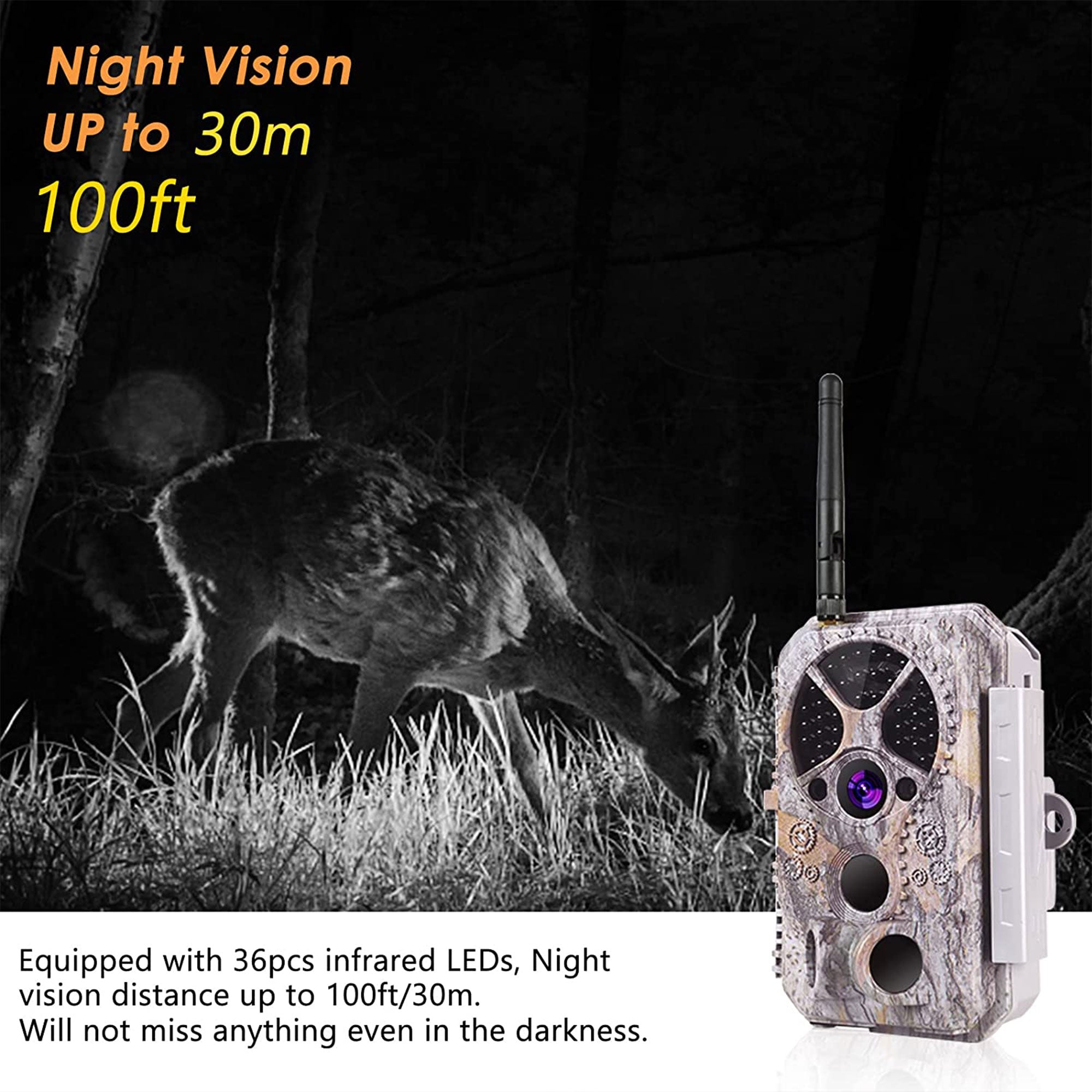 BlazeVideo Wireless Waterproof Night Vision Game Camera with Wide Angle Lens