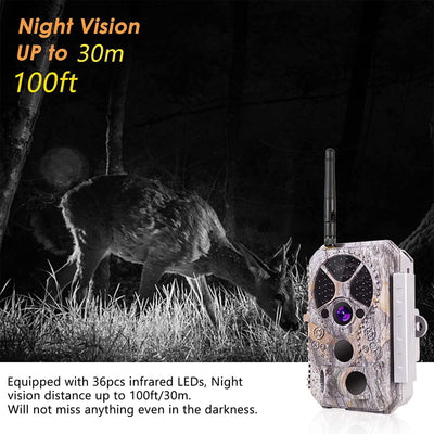BlazeVideo Wireless Waterproof Night Vision Game Camera with Wide Angle Lens