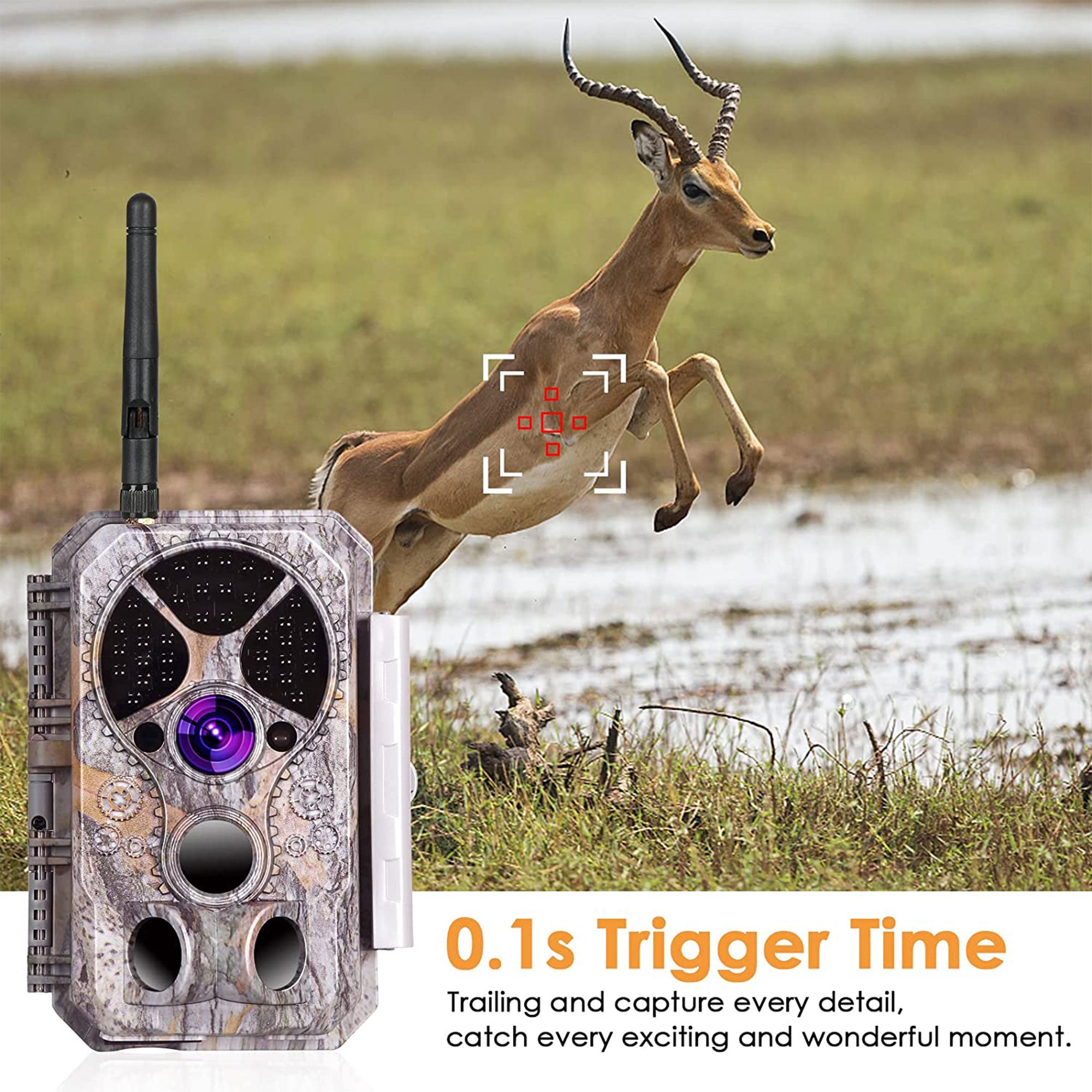 BlazeVideo Wireless Waterproof Night Vision Game Camera with Wide Angle Lens
