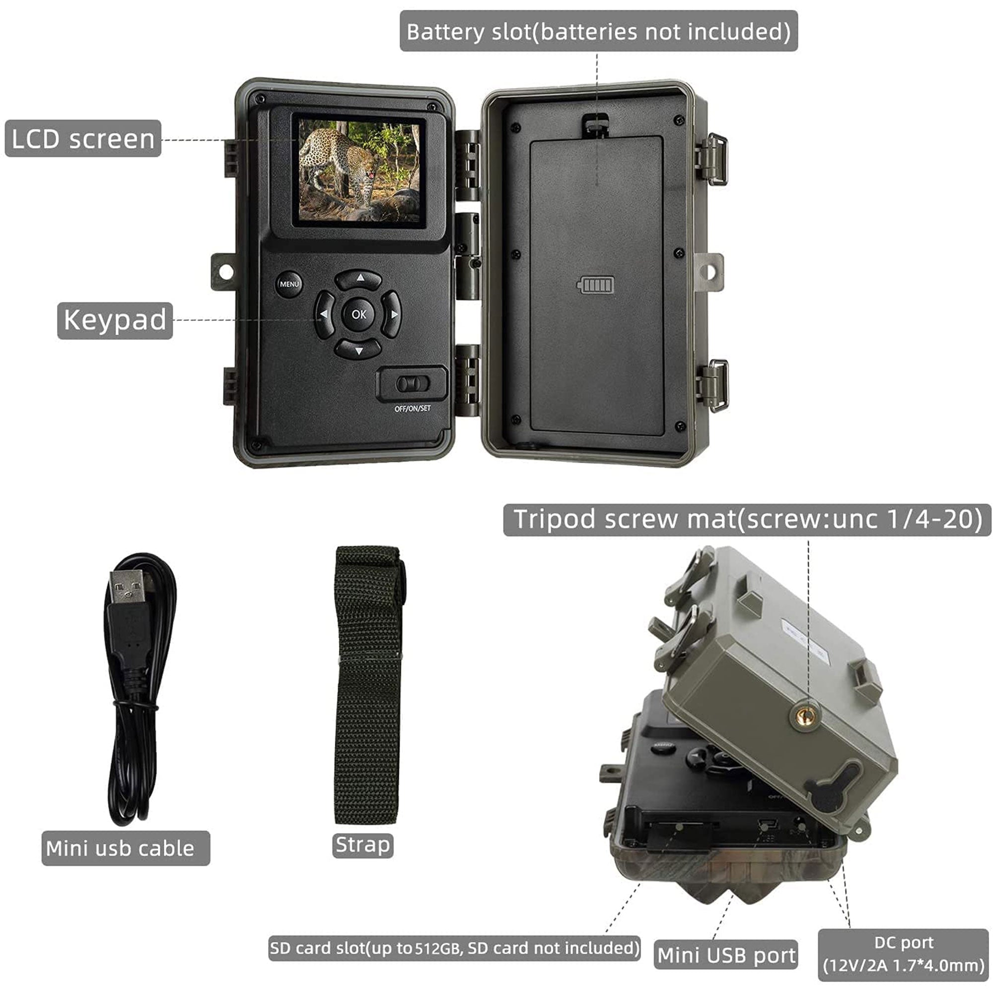 Agitato No Glow Game and Deer Trail Camera with 100 Foot Night Vision (2 Pack)
