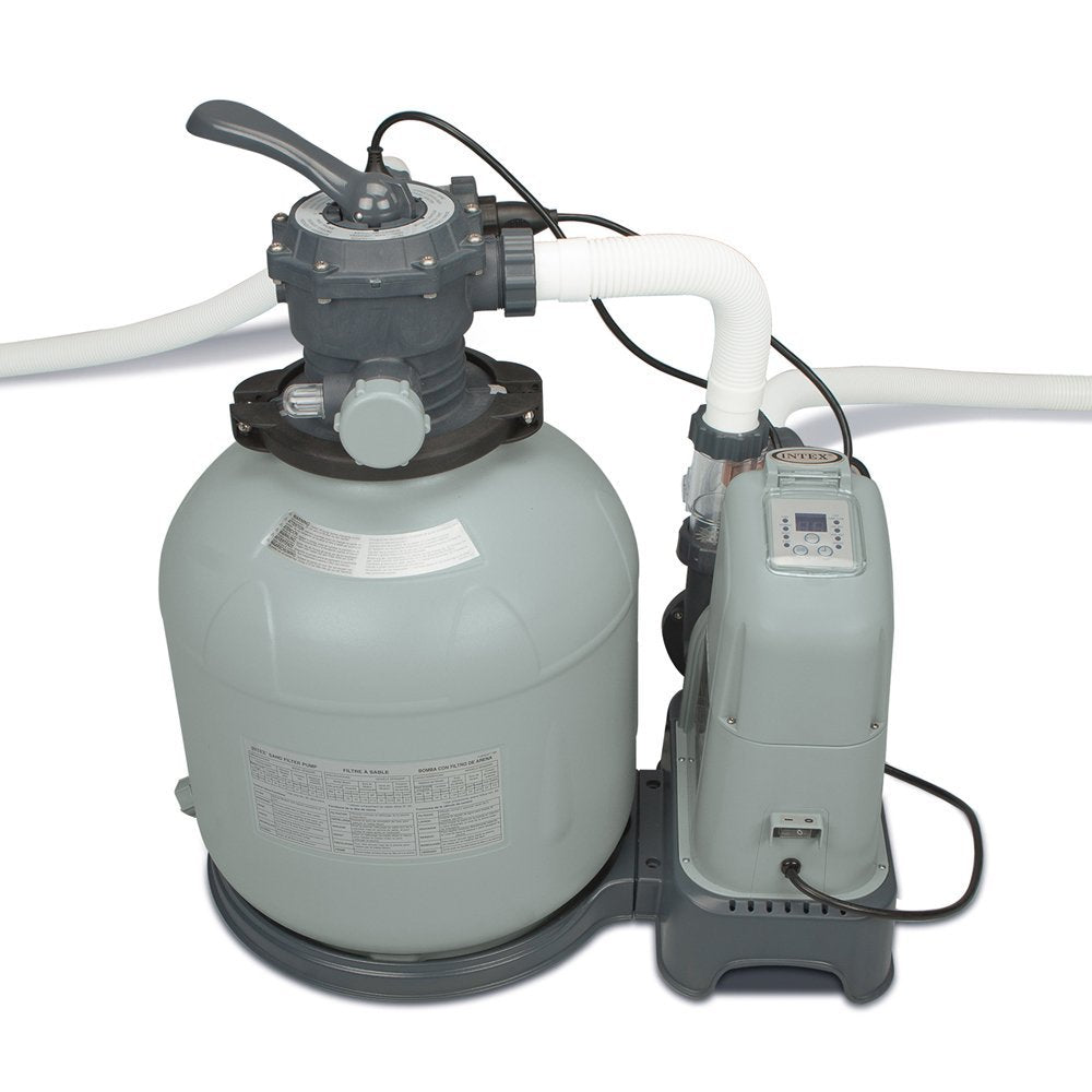 Intex Krystal Clear 2650 GPH Saltwater System & Sand Filter Pump (Brown Box)