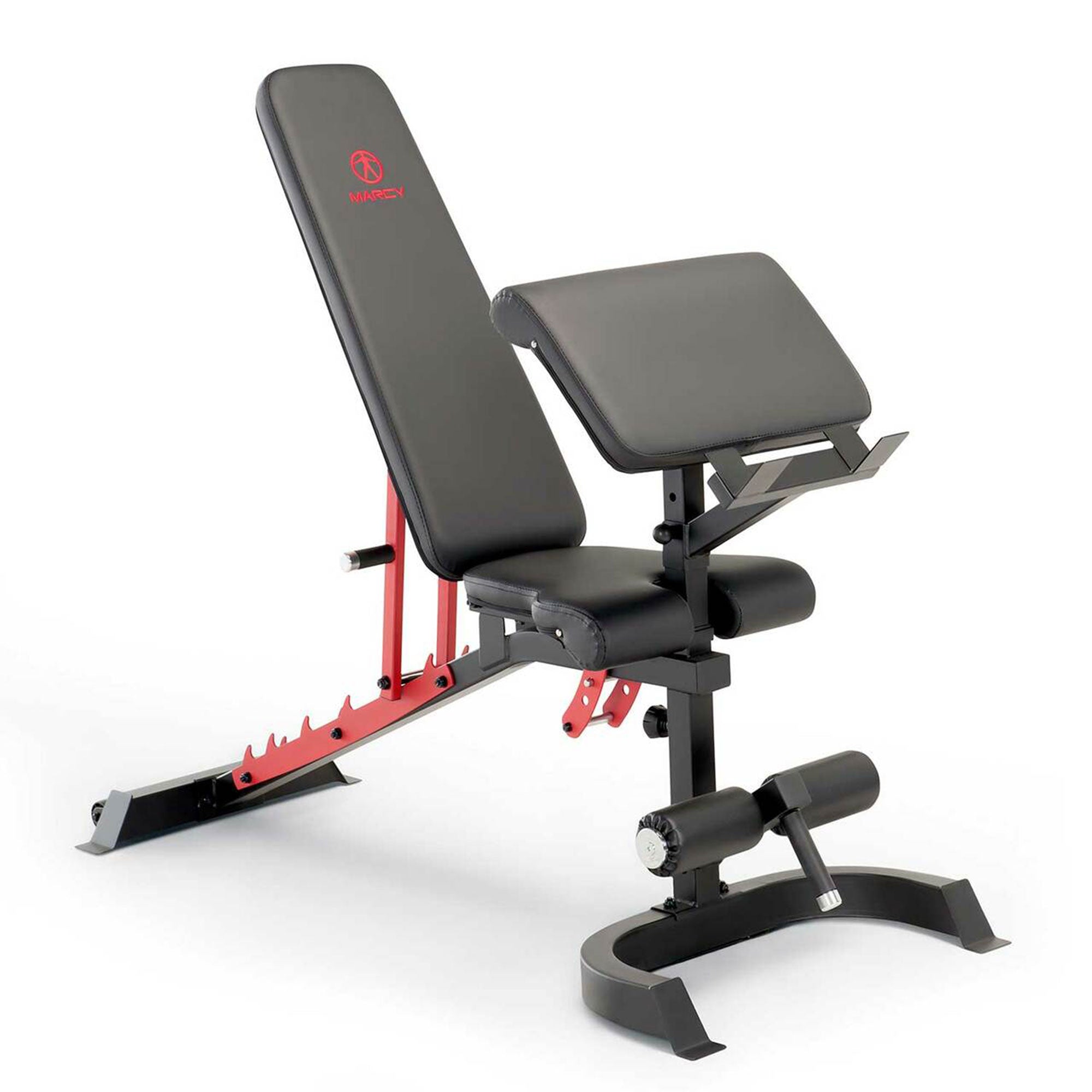 Marcy Smith Machine Cage Multifunctional Home Gym Full Body Workout Station, Red