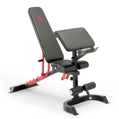 Marcy Smith Machine Cage Multifunctional Home Gym Full Body Workout Station, Red