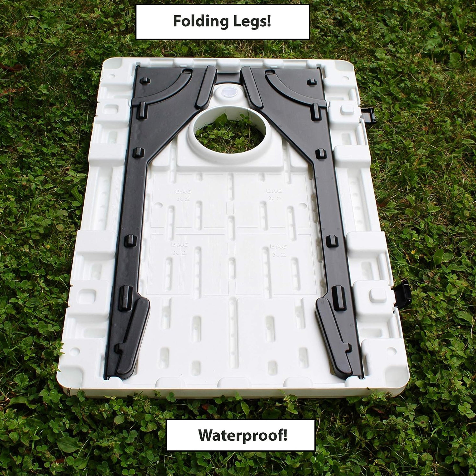EZ Carry Portable All Weather Cornhole Set w/ Boards and Beanbags (Used) - VMInnovations