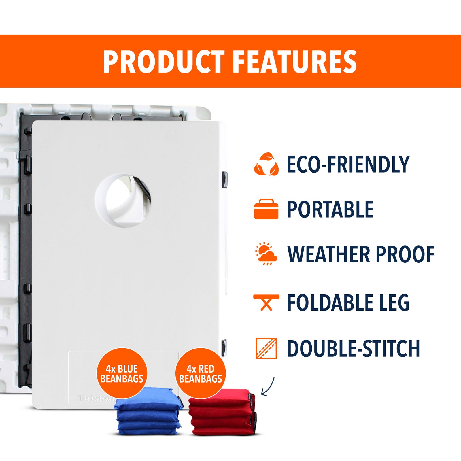 EZ Carry Portable All Weather Cornhole Set w/ Boards and Beanbags (For Parts) - VMInnovations