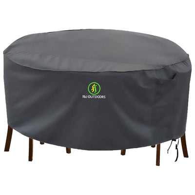F&J Outdoors Patio Table & Chair Waterproof Cover, Grey, 96 x 96 x 27.50 Inches