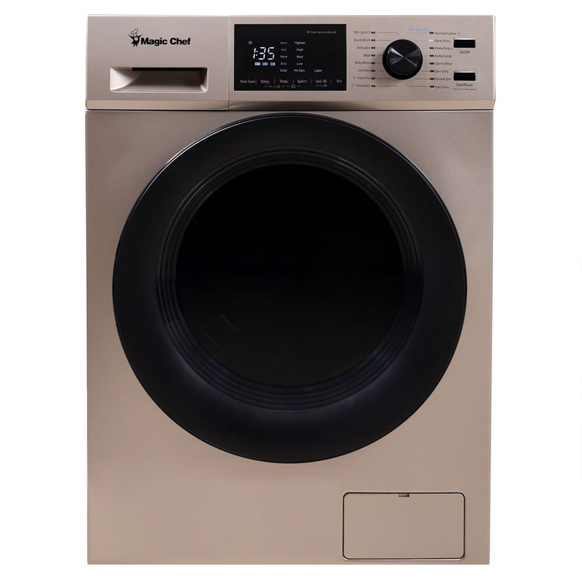 Magic Chef MCSCWD27G5 24 Inch Standalone Front Load Combination Washer and Dryer - VMInnovations