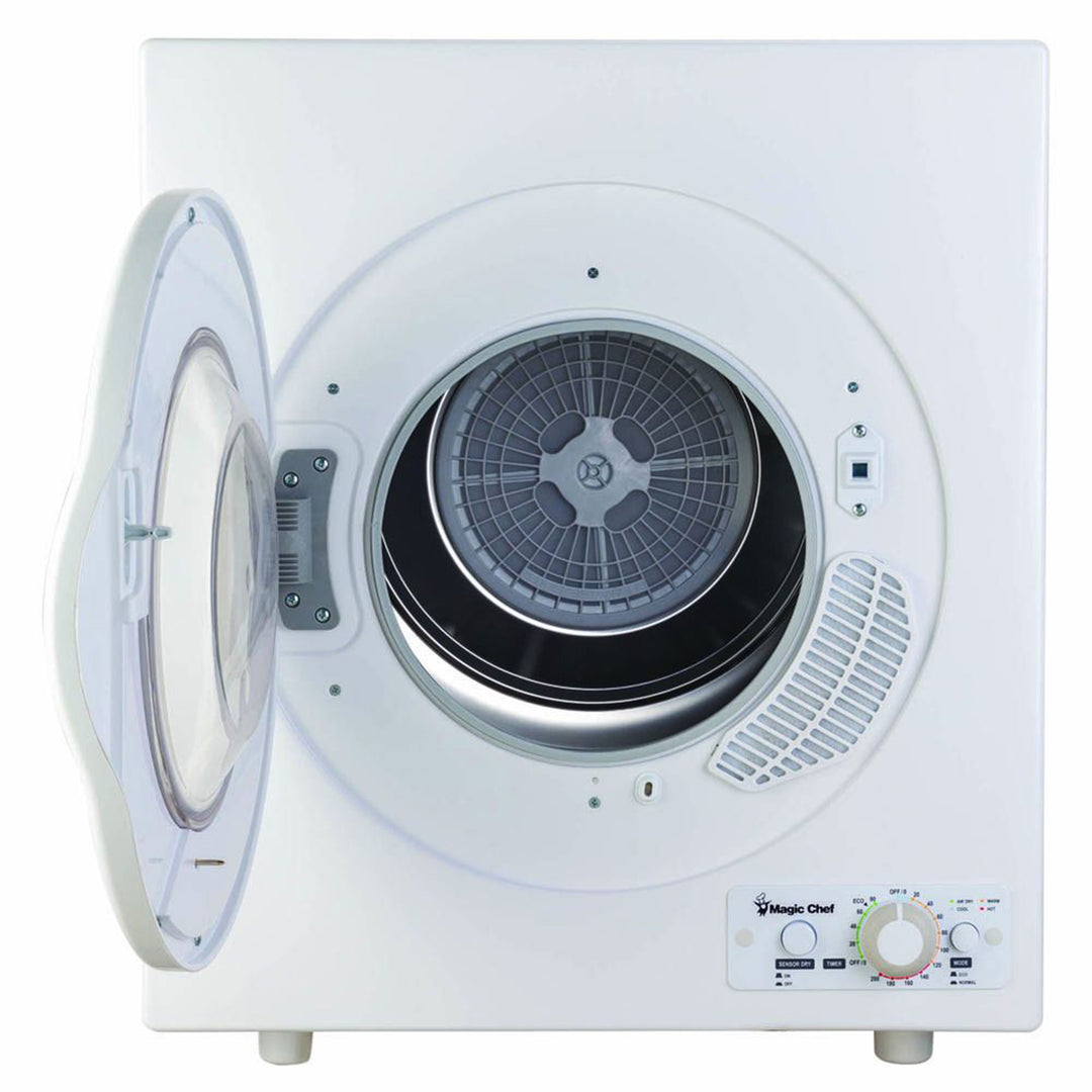 Magic Chef 3.5 Cubic Ft Compact  Clothes Dryer w/ Sensor & Timed Dry (Open Box)