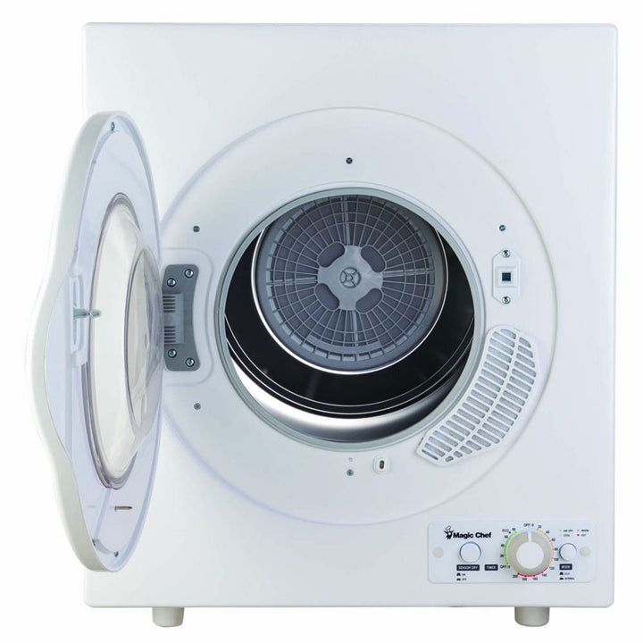 Magic Chef 3.5 Cubic Ft Compact  Clothes Dryer w/ Sensor & Timed Dry (Open Box)