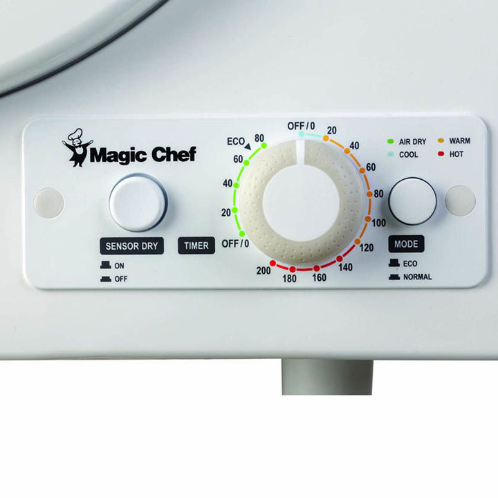 Magic Chef 3.5 Cubic Feet Compact Electric Clothes Dryer w/ Sensor and Timed Dry