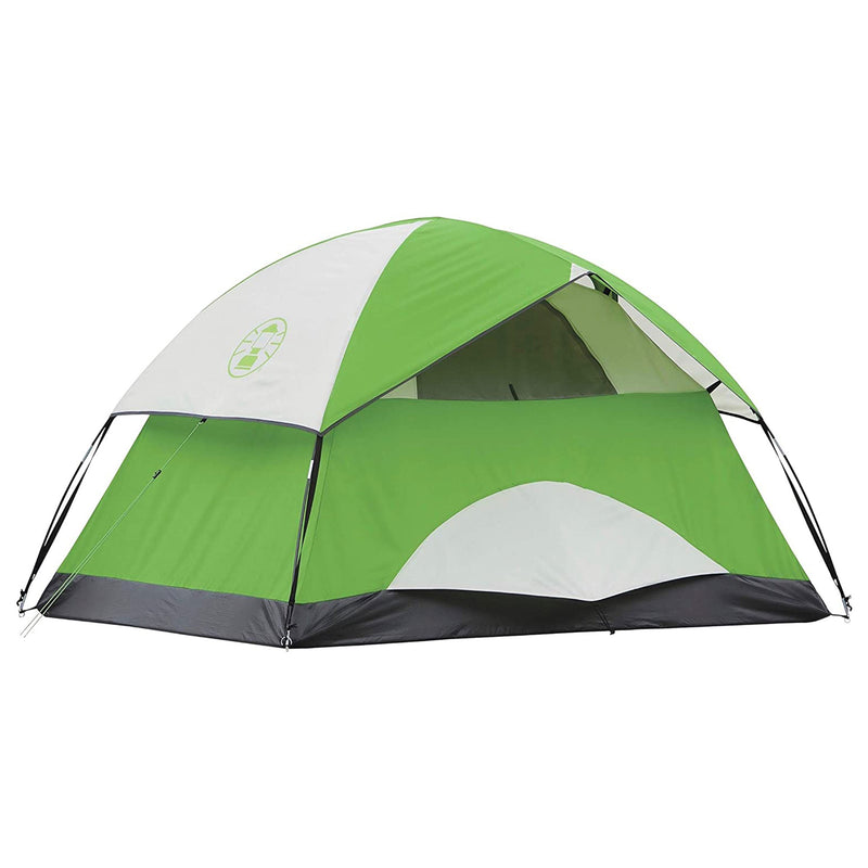 Coleman Sundome Quick Setup 2 to 3 Person Camping Tent with Rainfly, Palm Green