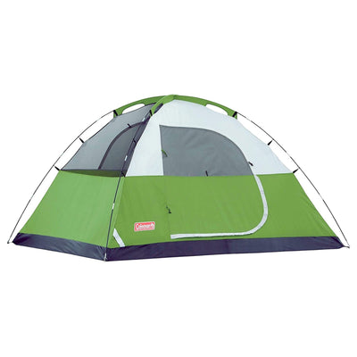 Coleman Sundome Quick Setup 2 to 3 Person Camping Tent with Rainfly, Palm Green