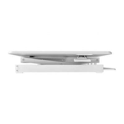Rocelco Standing Desk Converter 46 Inch Deluxe Adjustable Support Riser, White - VMInnovations