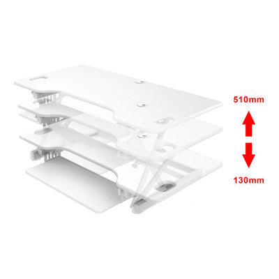 Rocelco 46 Inch Adjustable Standing Desk + 30 Inch Dual Monitor Charging Stand
