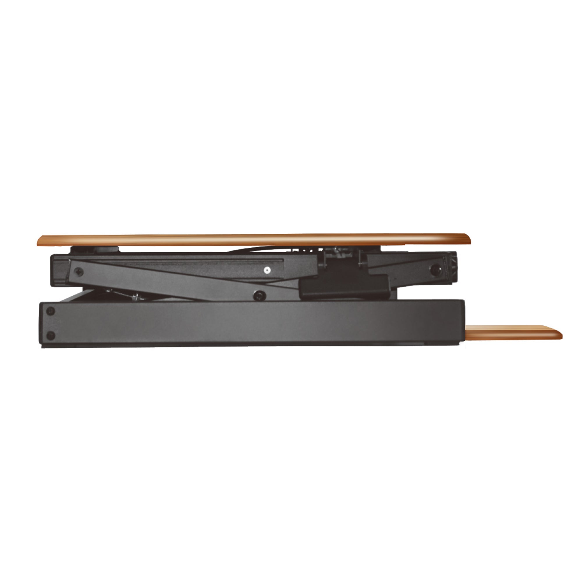 Rocelco Standing Desk Converter 40 Inch Deluxe Adjustable Support Riser, Teak