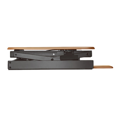 Rocelco Standing Desk Converter 40 Inch Deluxe Adjustable Support Riser, Teak