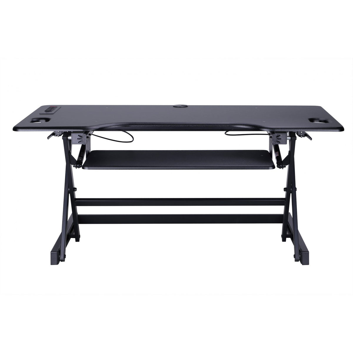 Rocelco 46 Inch Standing Desk Converter and Adjustable Dual Monitor Desk Mount