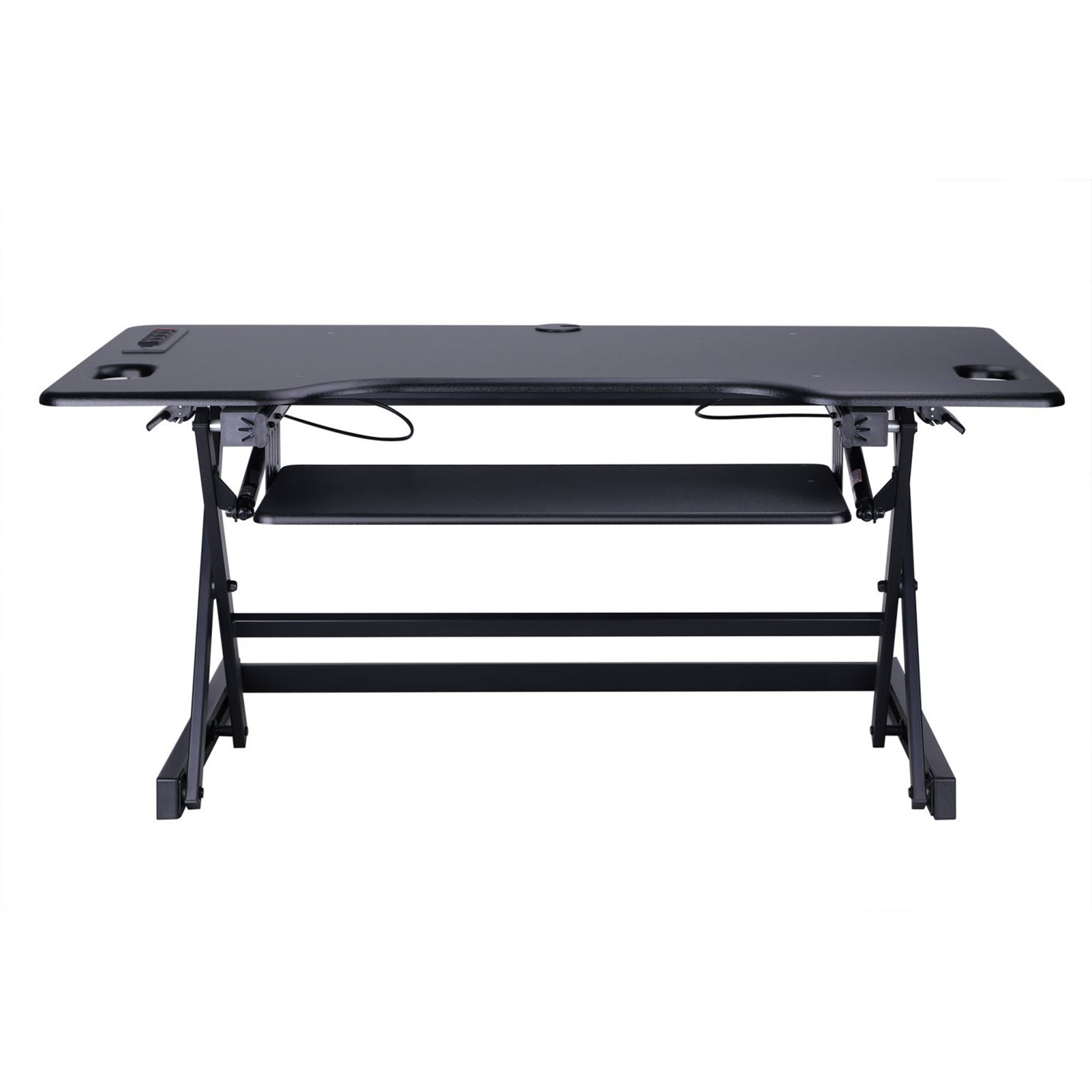 Rocelco 46 Inch Standing Desk Converter and Adjustable Triple Monitor Desk Mount - VMInnovations