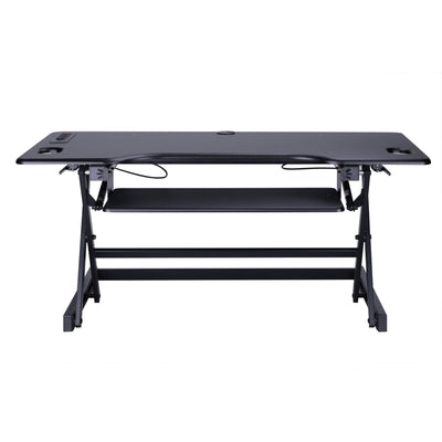 Rocelco 46 Inch Standing Desk Converter and Adjustable Triple Monitor Desk Mount - VMInnovations