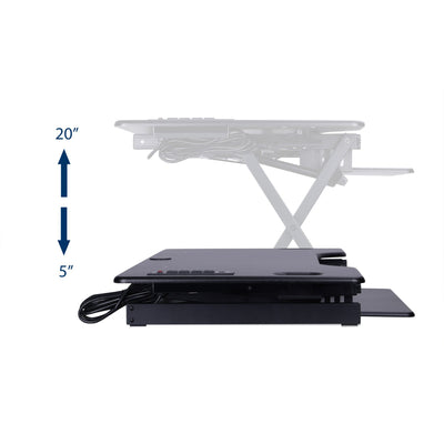 Rocelco 46 Inch Standing Desk Converter and Adjustable Triple Monitor Desk Mount - VMInnovations