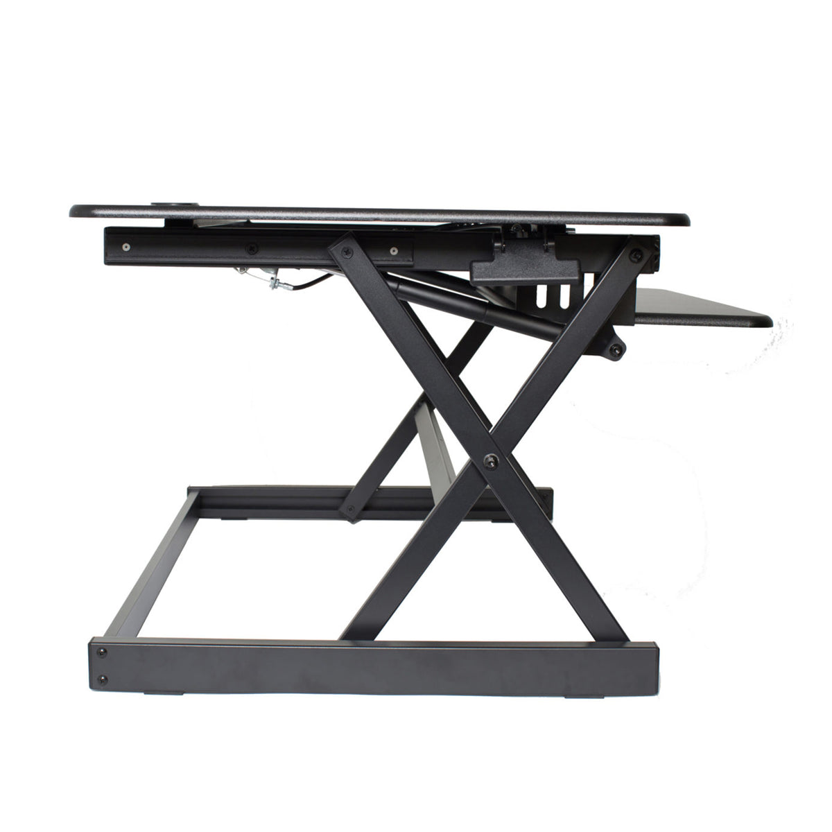Rocelco 40 Inch Standing Desk Support Riser, Black and Dual Monitor Desk Mount