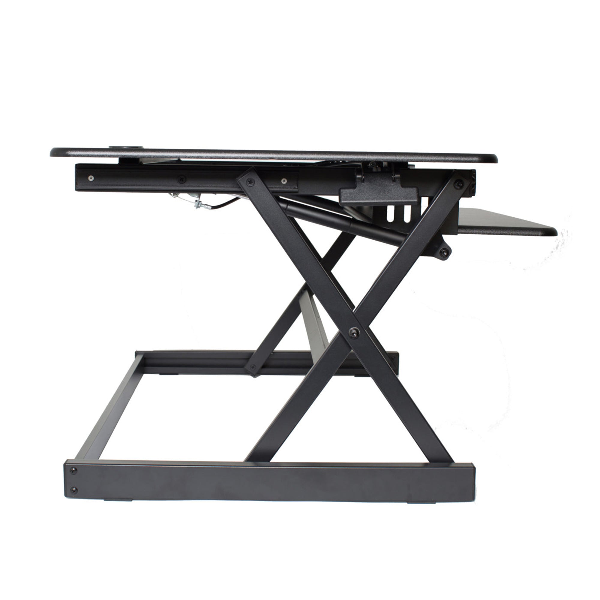 Rocelco 40 Inch Standing Desk Support Riser, Black and Dual Monitor Desk Mount
