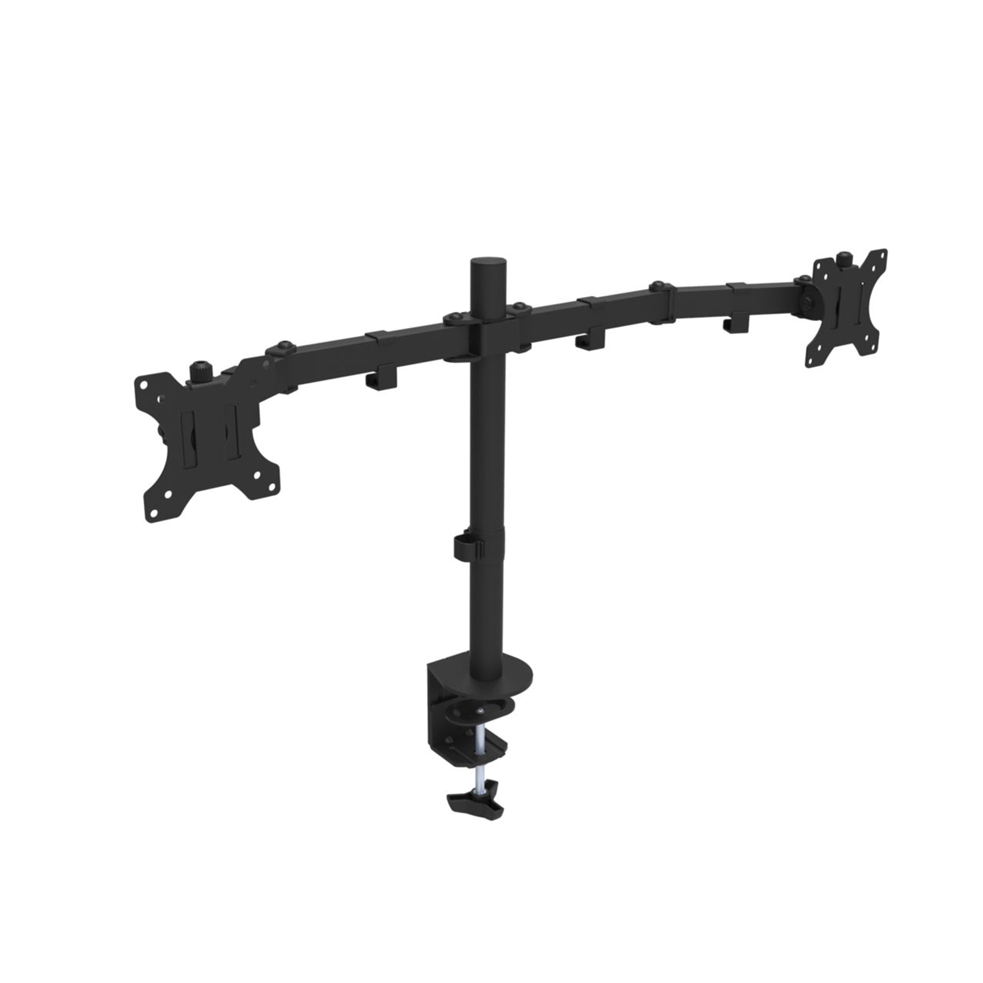 Rocelco Premium Adjustable Double Monitor Desk Mount, Fits 13-27 In LED Screens - VMInnovations