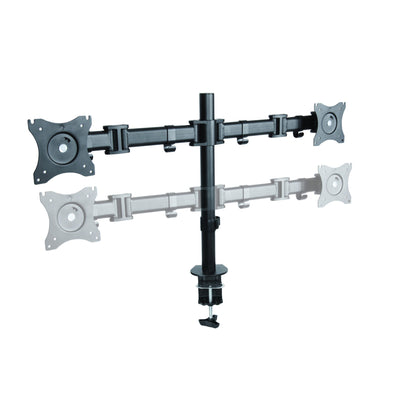 Rocelco 40 Inch Standing Desk Support Riser, Black and Dual Monitor Desk Mount