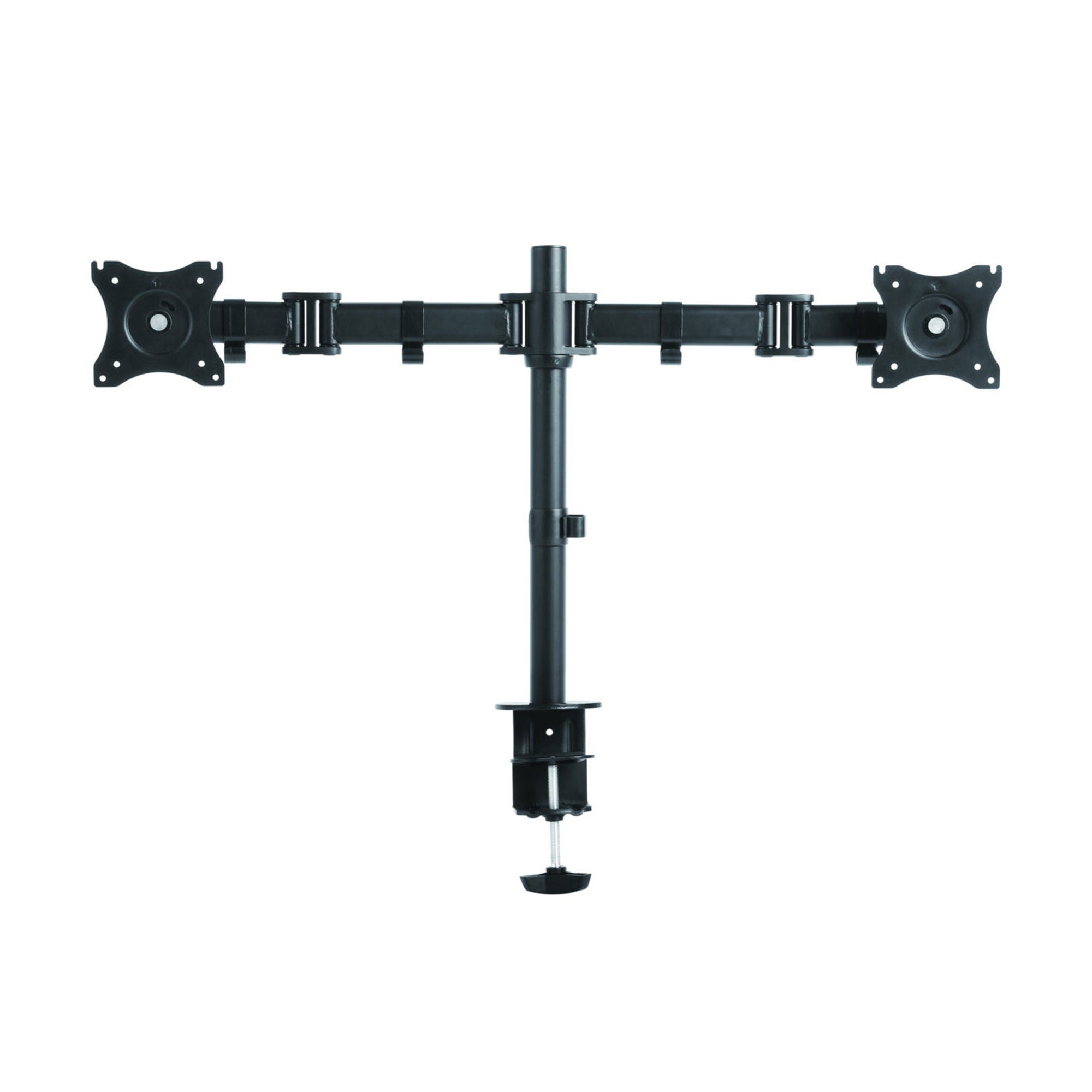 Rocelco Adjustable Standing Desk Converter, Teak & Adjustable Dual Monitor Stand