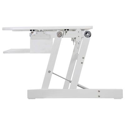 Rocelco Standing Desk Converter 37.5 Inch Deluxe Adjustable Support Riser, White