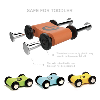 Topbright Toys Ramp Racer Tower with 4 Wooden Race Cars for Toddlers (Open Box) - VMInnovations