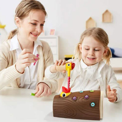 Topbright Hungry Woodpecker Feeding Game Montessori Toy for Fine Motor Skills
