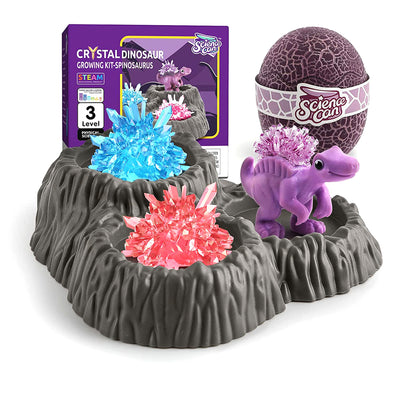 Science Can Geoscience 3 Color Crystal Dinosaur Deluxe Growing Kit Experiment