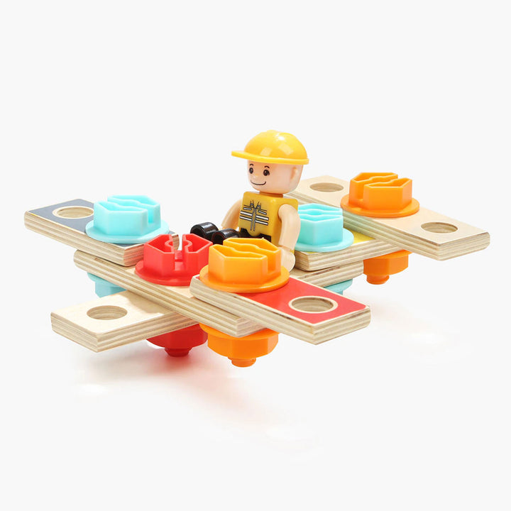Topbright Toddler Construction Toy Set w/Foldable Bench, Tools & Truck(Open Box)
