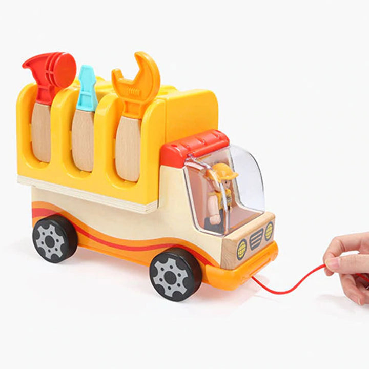 Topbright Toddler Construction Toy Set w/Foldable Bench, Tools & Truck(Open Box)