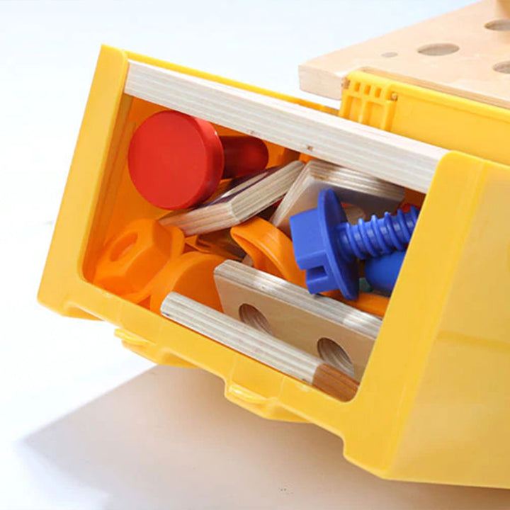 Topbright Toddler Construction Toy Set w/Foldable Bench, Tools & Truck(Open Box)