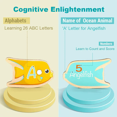 Topbright Toys Educational Portable Magnetic Fishing Game with 2 Fishing Poles - VMInnovations
