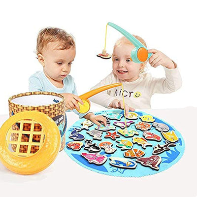 Topbright Toys Educational Portable Magnetic Fishing Game with 2 Fishing Poles - VMInnovations