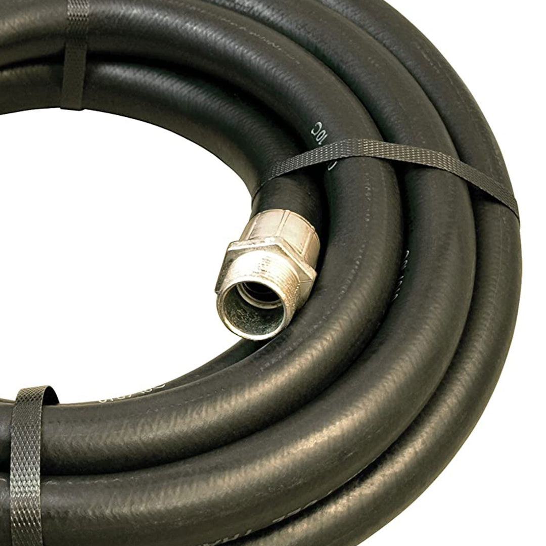 Apache 98108520 15 Foot Long Farm Fuel Transfer Hose with Male Couplings, Black