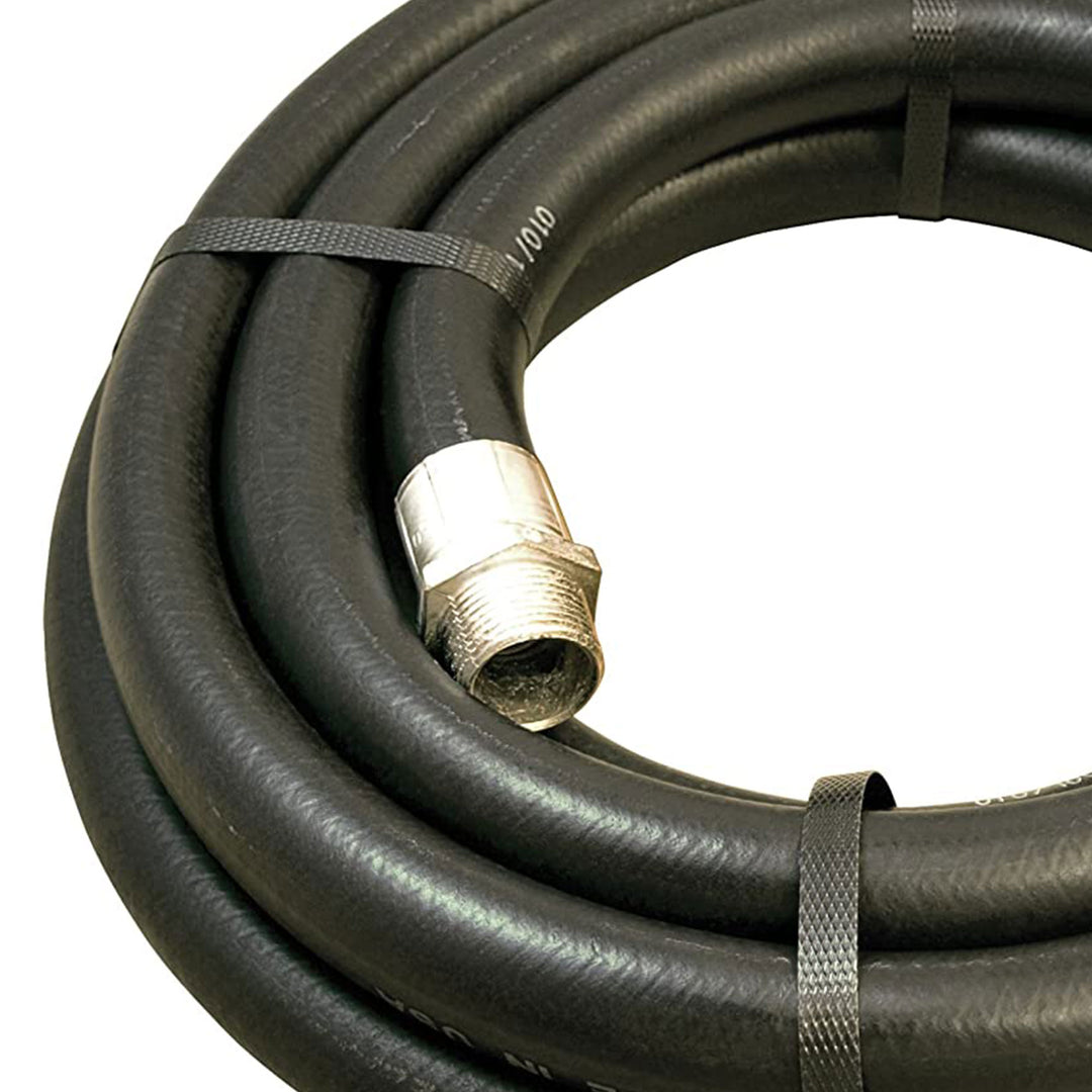 Apache 98108520 15 Foot Long Farm Fuel Transfer Hose with Male Couplings, Black