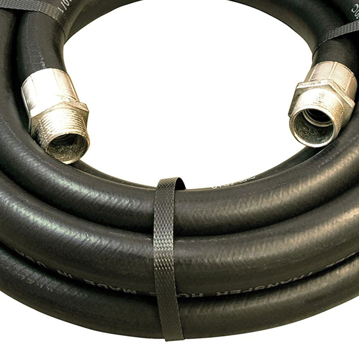 Apache 98108520 15 Foot Long Farm Fuel Transfer Hose with Male Couplings, Black