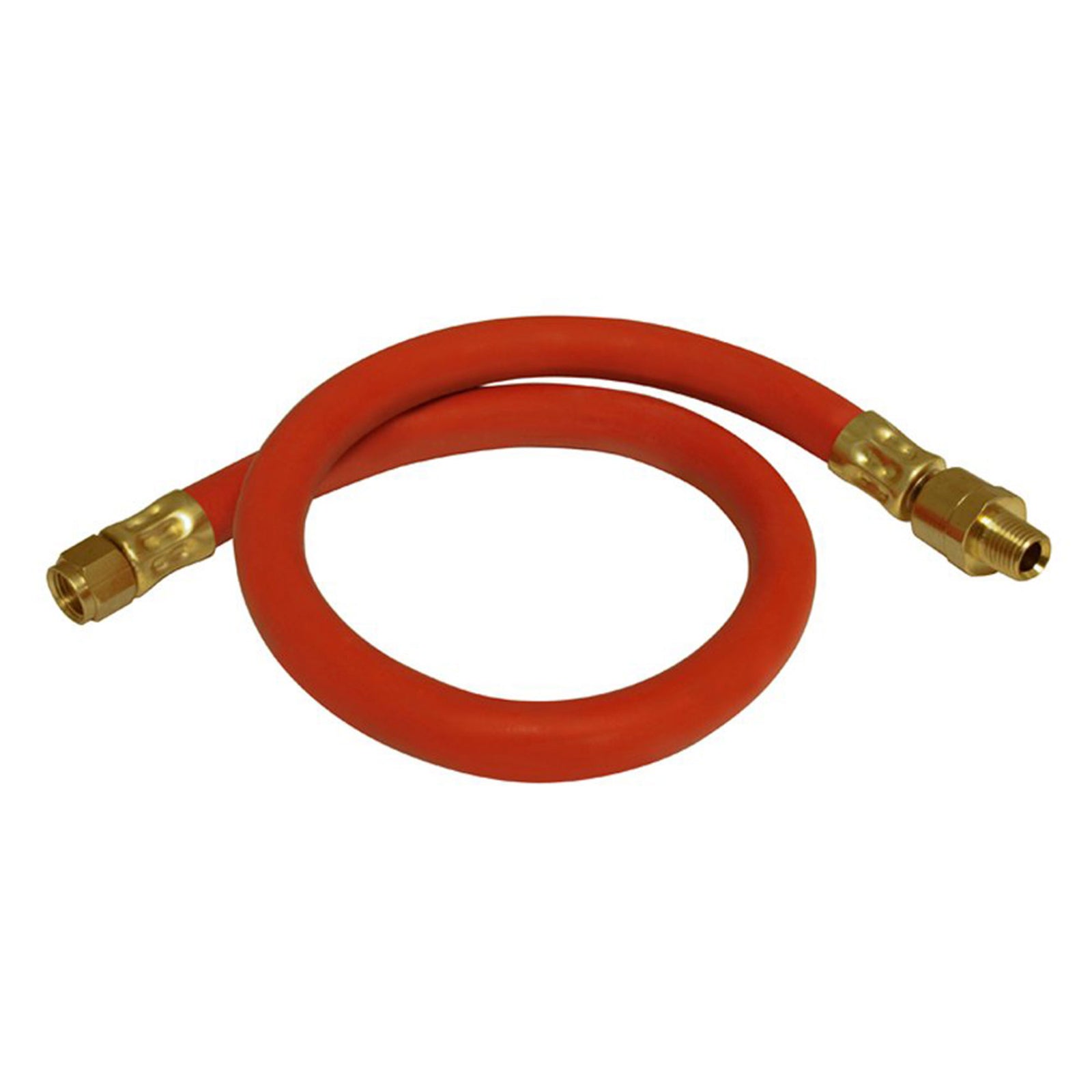 Apache 10130400 0.25" x 24" 300 PSI Rubber Air Whip Hose with Ball Swivel, Red - VMInnovations