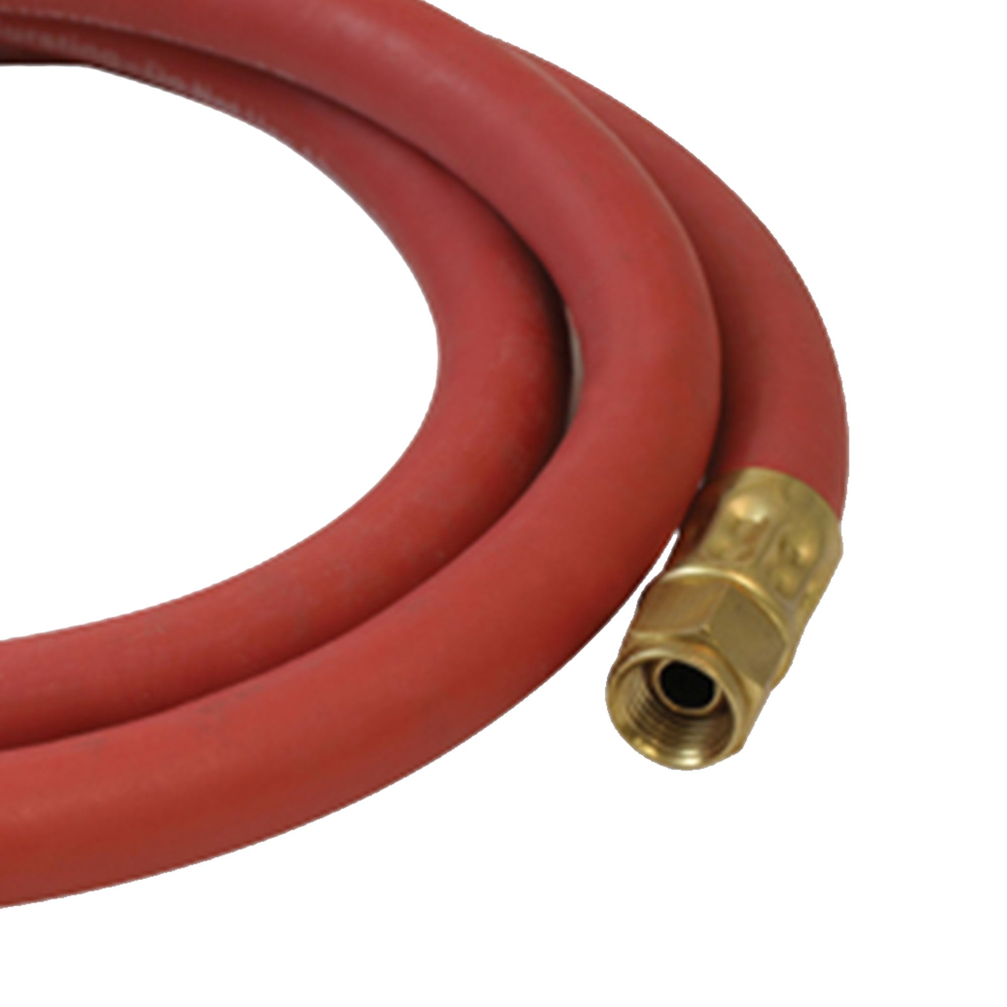 Apache 10130400 0.25" x 24" 300 PSI Rubber Air Whip Hose with Ball Swivel, Red - VMInnovations