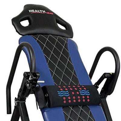 Health Gear 4.4 Advanced Heat & Vibration Massage Inversion Table, Blue/Black
