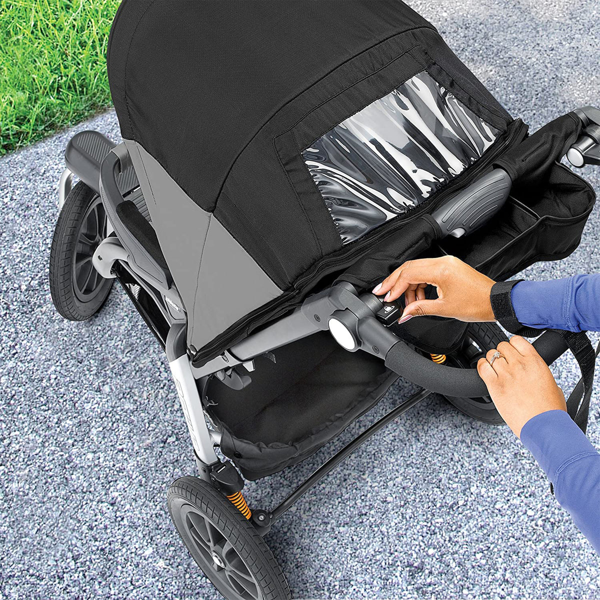 Chicco Activ3 Aluminum Jogging Travel System with Stroller and Car Seat, Black - VMInnovations